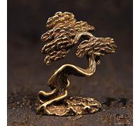 Brass Acogedor de Pino Estatua de té Ornamentos para Mascotas de Cobre Escultura de Pino Verde Manualidades Manualidades de la Sala de Estar de la Sala del hogar Accesorios Accesorios