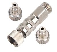 Brass Airbrush Coupler Quick Release Disconnect Fitting Coupling Adapter Professional Accessories for Air Compressor and Airbrush Hose 3 Pieces