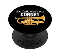 Brass Band Humor o Broma Corneta Divertida de Banda Música PopSockets PopGrip Adhesivo