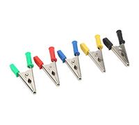 Brass Battery Clips 5Pcs | 30A 3000V Robust Electrical Testing Clips | 20mm Opening for Car Batteries/Voltage Testers/Jump Start Cables | PVC Insulated Alligator Clips