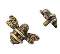 Brass bee 2 manijas sólidas para cajones | manija de cajón | Pomo de gabinete de abeja | armarios, puertas, armarios y cajones para cocina, armario, baúl, cajón