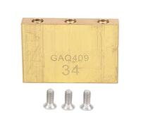 Brass Block Guitar Base 32mm Tremolo System Bridge, Anti - Rust Brass Tremolo Block with Mounting Plate and Screws, for and Telecaster Electric Guitars (34MM)
