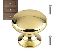 Brass Cabinet Knobs, Unlacquered Vintage Hardware, Elegant Drawer Pull Handle, Solid Metal Furniture Accent, Classic Decorative Grip Piece, Durable Home Upgrade Fitting | For Dresser Vanity Kitchen
