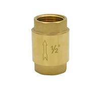 Brass Check Valve In-Line Spring 1/2" 3/4" 1" Female Thread One-Way Backflow Water Control Valve 2pcs(1 1l4-DN32)