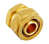Brass Compression Straight Pex 1216/1620/2025 End Cap Pipe Fitting Aluminum Pipe Fittings for Floor Heating(2025 Nickelage) Plumbing Fittings