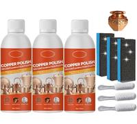 Brass Copper Cleaner Polish Spray, 100ml Copper Cleaner and Polish Spray, CopperCleaner for Pots & Pans, Natural Brass Cleaners for BrassCopper and Stainless Cleaning (3)