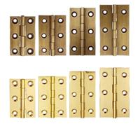 Brass Door Hinges 1/1.5/2/2.5/3 Inch Butt 2Pcs(Golden 2 inch)