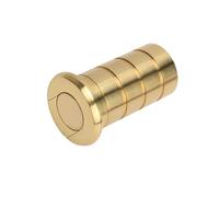 Brass Dust Proof Recessed Strike For Door Slide Bolt Lock ，Floor Hole Dust-Proof Cover, Door Bolt Accessories, Spring All Copper Dust-Proof Cover Hardware Cylinder Bolt (Bright Gold,With circle)