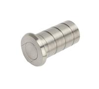 Brass Dust Proof Recessed Strike For Door Slide Bolt Lock ,Floor Hole Dust-Proof Cover, Door Bolt Accessories, Spring All Copper Dust-Proof Cover Hardware Cylinder Bolt (Steel,With circle)
