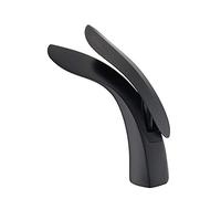 Brass Faucet, Single Handle Hole Bathroom Sink, Washbasin Hot and Cold Retro Mixer Tap, Basin Unique Arc Angled Design,D(D)