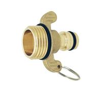 Brass Garden Connector, Copper Double Ear Fittings, 9.5/7.2/4.3 inches, Outdoor Quick Thread Coupler, Rust Resistant Joint for Easy Hose Connect and Disconnect Outdoors, Gold