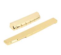Brass Guitar Nut and Saddle Set for 6 String Acoustic | Metal Replacement Parts for Bridge/Nut | Upgrade Sound Quality & Tone, Instrument Accessories for Players (Upper pillow with 74 lower pillow)