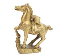 Brass Horse Sculpture Real Look Wealth Symbol Desktop Decoration