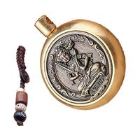 Brass Key Ring Luck Charm, Lucky Rope Key Chain Colgante,Cadena de llaves de chino vintage de latón | Decoración de la bolsa de Lucky Car Colgante Key Rings Charm colgante para los hombres
