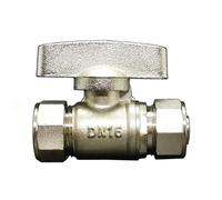 Brass Nickelage DN15 DN20 Male/Female Thread Ball Valve 2025/2632 Pex Pipe Fitting Aluminum Pipe for Floor Heating(DN25 BSPMx2025 Nicke) Plumbing Fittings