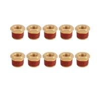 Brass Pipe Fitting Reducer | 1/2" NPT Male to 1/4" NPT Female Thread Bushing Adapter | Leak - Protective Barrier for Water/Oil/Gas Lines | 10 - Pack, 1200psi Pressure