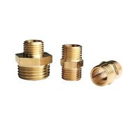 Brass Pipe Hex Nipple Fitting Quick Coupler 1/8 1/4 3/8 1/2 3/4 1 Male to Male Thread Water Oil Gas Connector(Red Wine) Plumbing Fittings