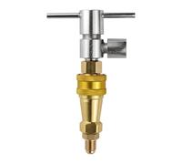 Brass Quick Connect Coupling - 1/4 Inch Refrigerator Adapter With Washer, Service Fitting Tool | Multi Purpose Connector Accessory, Unclogging For Refrigeration Systems Air Conditioner Maintenance