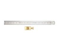 Brass Ruler Positioning Block | Woodworking Scribing & Measuring Tool | Compatible with 26-30mm Steel Rulers | Accurate Locator for Carpentry/DIY Projects