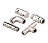 Brass Slip Connector for Misting System, High Pressure Atomizing Tee Coupling Elbow Fitting Outdoor Cooling Irrigation Adapter Durable Garden Patio and Mist Setup