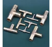 Brass T - type Hose Fittings with Tail:, Various Sizes from 4-25mm, Isometric & Reducing for Stable Connection,Other,8mm,10mm,8mm Plumbing Fittings
