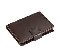 BRASS TACKS Leathercraft Cartera de Cuero Genuino para Hombre Mujer Monedero con Bloqueo RFID Billetera Trifold Multi-Ranuras (Marrón)