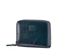 BRASS TACKS Leathercraft Cartera Pequeña Mujer y Hombre Piel - Monedero Tarjetero Horizontal con Cremallera, Bloqueo RFID y Ventana ID, Mini Billetera Corta para Tarjetas y Monedas