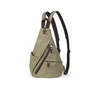 BRASS TACKS Leathercraft Mochila Sling Vintage Lona y Cuero Crazy Horse Unisex | Bolsa Bandolera Convertible 3 en 1 Cruzada Pecho Mochila | Gran Capacidad Viaje Senderismo | 4 Colores