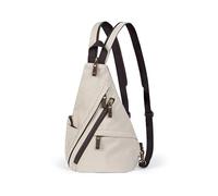 BRASS TACKS Leathercraft Mochila Sling Vintage Lona y Cuero Crazy Horse Unisex | Bolsa Bandolera Convertible 3 en 1 Cruzada Pecho Mochila | Gran Capacidad Viaje Senderismo | 4 Colores