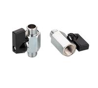Brass Tap Mini Ball Valve, Shut Off Valve, BSP Threaded, Male to Female, 1/8 ", 1/4", 3/8 ", 1/2"(1/8",Female to female)