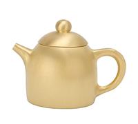 Brass Teapot Ornament | Retro Mini Teapot for Desk Decor/Bookshelf/Living Room | Compact Home Decor for Study & Bedroom