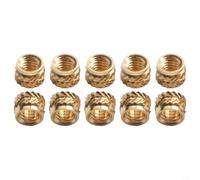 Brass Threaded Inserts M2-M6 Heat Set for 3D Printing(M4x4x6(IdxLxOd)) | High tensile strength, balanced torque, spiral knurling, prevents stripping, para ideal for DIY repairs