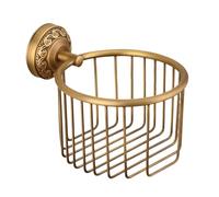 Brass Toilet Paper Holder, Antique Wall Mount Design, 5,43 x 5,12 x 3,94 pulgadas, Rustic and Stylish Decorative Bathroom Accessory, Easy Installation, Ideal para Apartment, Dorm, Restroom