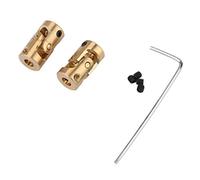 Brass Universal Joint 3x3mm | 2 - Pack Shaft Coupling for DIY Steering & Motor Connector | Accurate Miniature Car/Robot/Ship Linkage