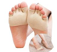 Brasse 1 par de calcetines invisibles para mujer sin costuras con punta superior y cinco dedos separadores de calcetines de yoga sin tacón