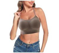 Brassière Backless Mujer Push Up, Camiseta sin mangas Soporte de garganta Cruzado Correas Espaguetis Sujetador Sexy Extensibles Casual Cómodo Color Sólido Sujetador para Deportes al Aire Libre Yoga