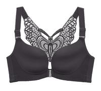 Brassière Femme Encaje Cierre Frontal Sexy Gran Tamaño Push Up Color Puro Cómodo Espalda Sin Respaldo Bralette Largos Tirantes Chic Casual Clásico Sujetadores