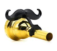 Brasstache - Bigote con clip para boquilla de trombón o bombardino de vástago grande
