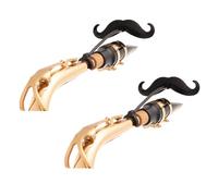 Brasstache - Bigote de saxofón (paquete de 2, alto y tenor/bari) - Accesorio - Plástico - Saxofón plano B