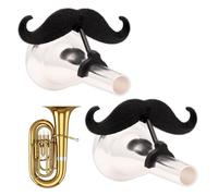 Brasstache Tuba-Stache XL (paquete de 2) - Bigote con clip para tocadores de tuba o sousaphone (paquete de 2, tuba o sousaphone XL)