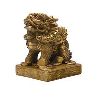 BRASSTAR Feng Shui Brass Pi Yao/Kylin Estatua de 3.5 (H) Dragón-Avatar Figura para Riqueza, Suerte, Prosperidad, protección del hogar, Escultura de Regalo, colección PTZY011