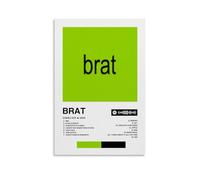 Brat-Charli XCX- Pósteres impermeables para pared, impresión en casa, a prueba de humedad, fácil de instalar y resistente a la decoloración, estilo sin marco, 40 x 60 cm