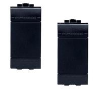 Bratek - 2 interruptores de pared, color negro, compatibles con interruptores BTicino Living, pulsador para placas de interruptor de luz de pared