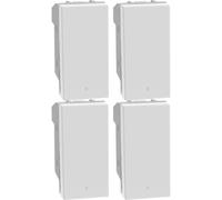 Bratek BTicino Matix Go - Interruptor de luz de pared unipolar basculante blanco, sustituye a JW4001 x soportes B Ticino MatixGo - Fabricado en Europa, iluminable, LED no incluido