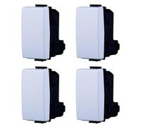 BRATEK Set 4 Desviador compatible con bticino matix, Desviador eléctrico compatible con Serie matix, Insertos eléctricos