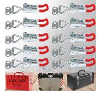 Brateuanoii 10 PCS Abrazadera de Palanca, Palanca de Metal GH-4001, Ajustable Cierre de Palanca, Capacidad de Retención de 100kg/220lbs Pestillo para Cajas de Gabinete, Puerta de Maletero