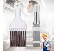 Brateuanoii 2 Piezas Cepillo De Limpieza Condensador, Peine Para Aire Acondicionado, Cepillos De Limpieza De Aleta, Cepillo De Batidor De Limpieza De Bobina, Peine Para Radiadores De Coche