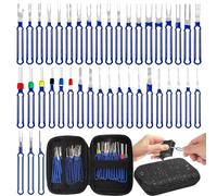 Brateuanoii 41 Piezas Juego De Herramientas De Extracción De Terminales, Extractor De Terminales, Extractor De Pin De Conector Crimpado Cableado Cable Electrico, Con Caja, Para Reparación Coches(Azul)