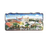 Bratislava Eslovaquia 3D imán de nevera regalo de recuerdo, resina hecha a mano Bratislava imán para nevera hogar y cocina decoración colección