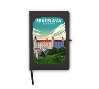 Bratislava Eslovaquia - Cuaderno de viaje a Europa, páginas en blanco, cubierta de piel sintética, planificador, diario, cuaderno de trabajo